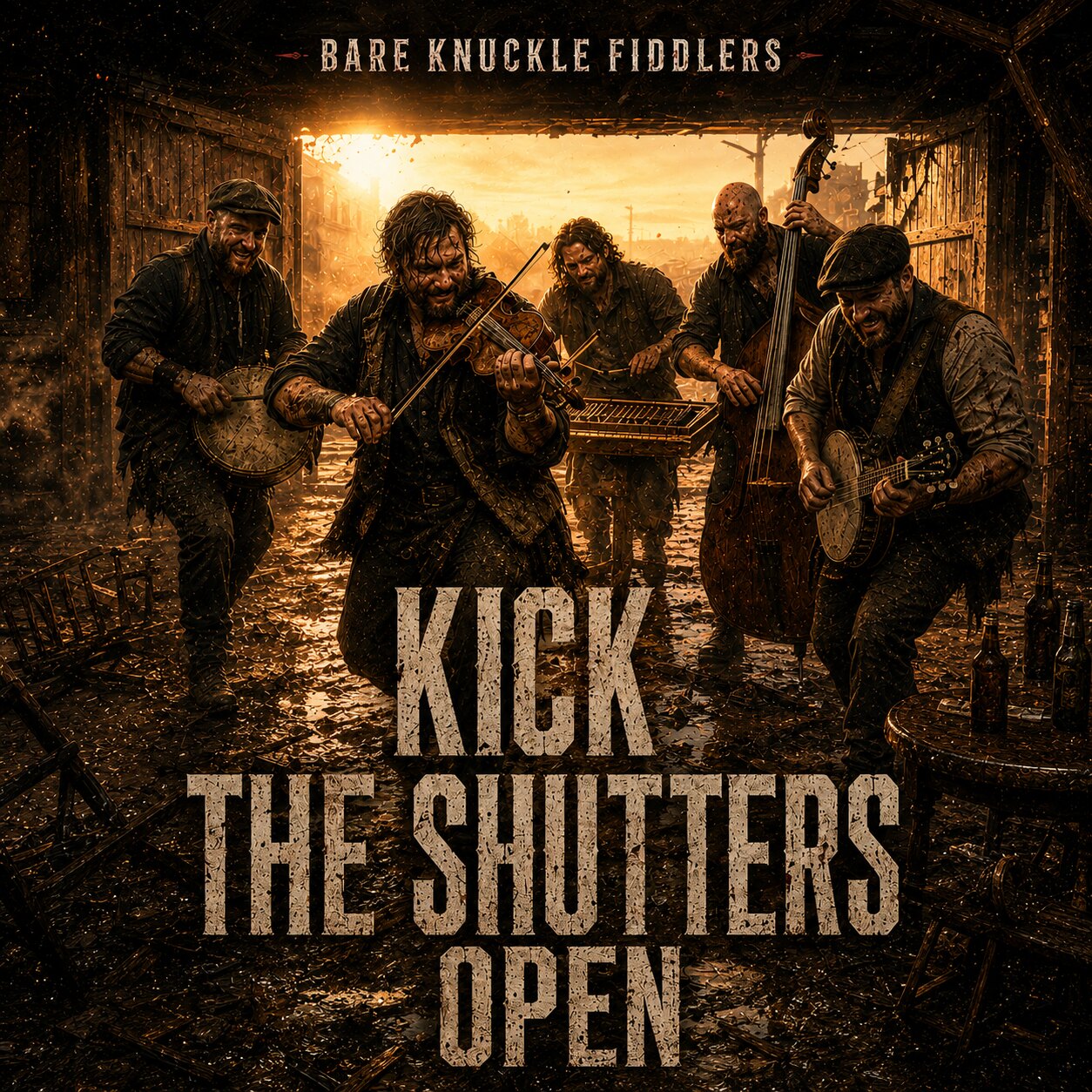 Cover Kick the Shutters Open von Bare Knuckle Fiddlers